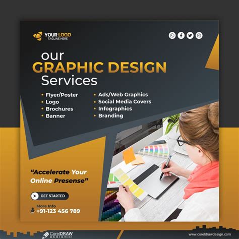 Graphic design templates for social media