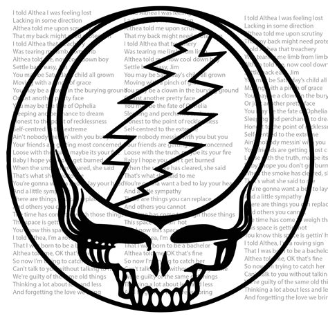 A Grateful Dead poster stencil template