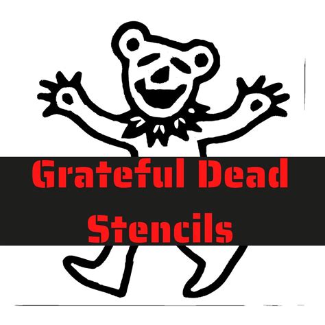 A Grateful Dead stencil art piece