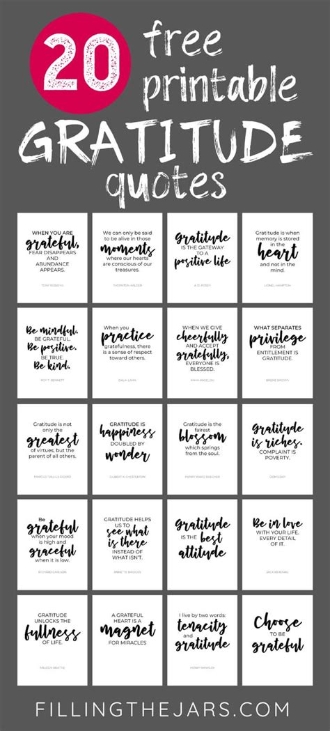 Gratitude and appreciation quotes printable