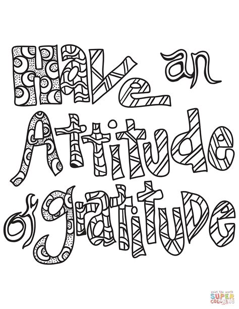 A coloring page with a gratitude theme