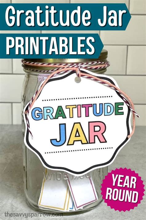 Gratitude Jar Template