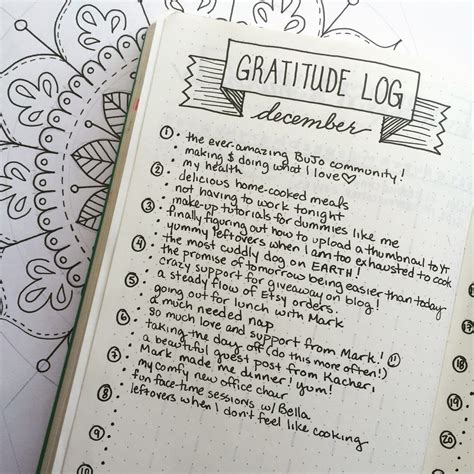 Gratitude Journal Ideas