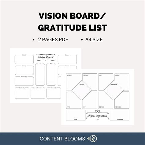 Gratitude Vision Board Template