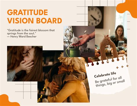 gratitude vision board template positivity