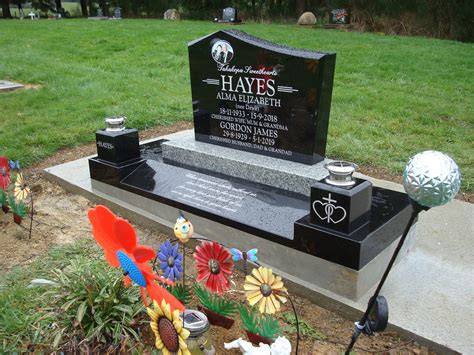 Grave headstones for a home grave