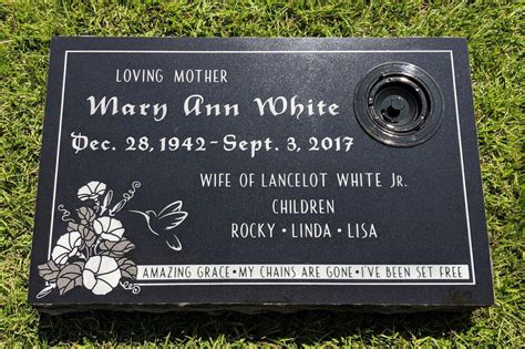 Grave marker template example