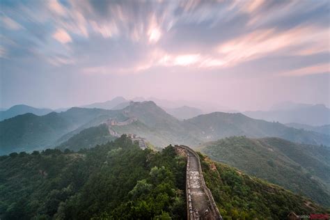 Sunrise on the Great Wall of China