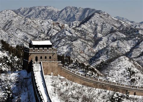 Winter landscape on the Great Wall of China