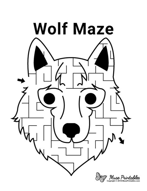 Great Wolf Lodge maze printables for kids