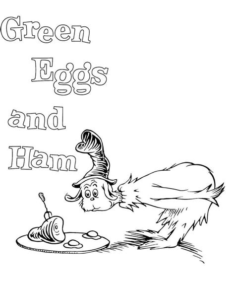 Green Eggs and Ham Coloring Pages