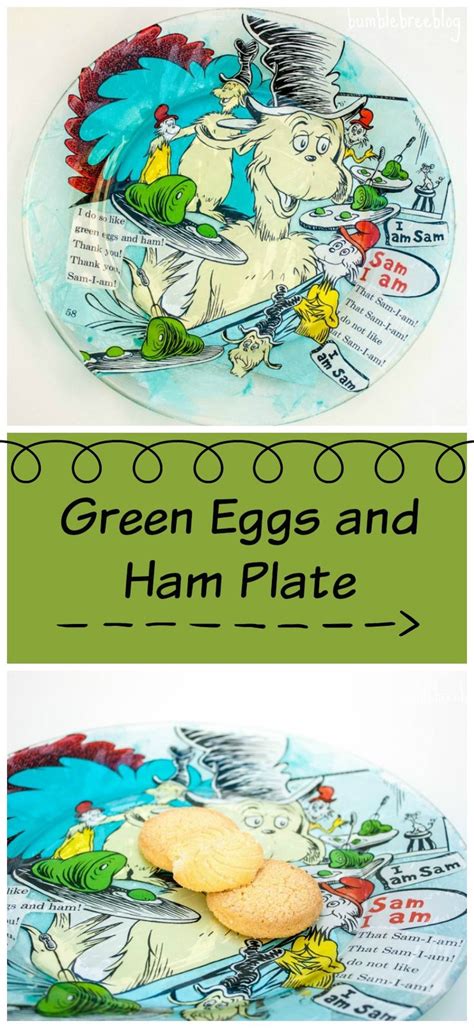 Green Eggs and Ham Plate Coloring Page