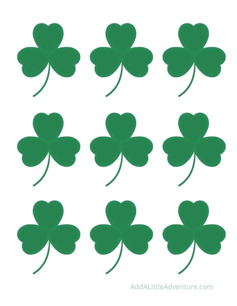 Green Four Leaf Clover Template