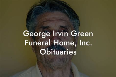 Green Obituaries Concept