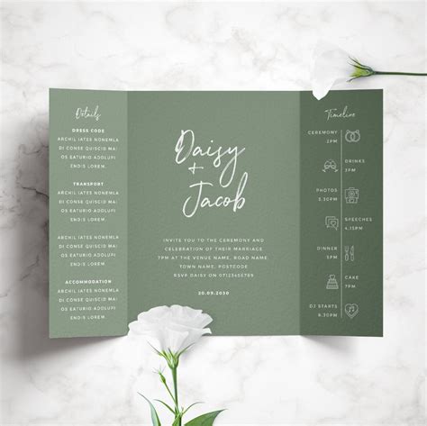 Green sustainable invitation templates