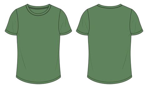 Green T-Shirt Template Example