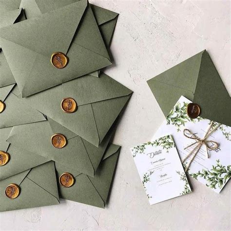 Green wedding invitation ideas