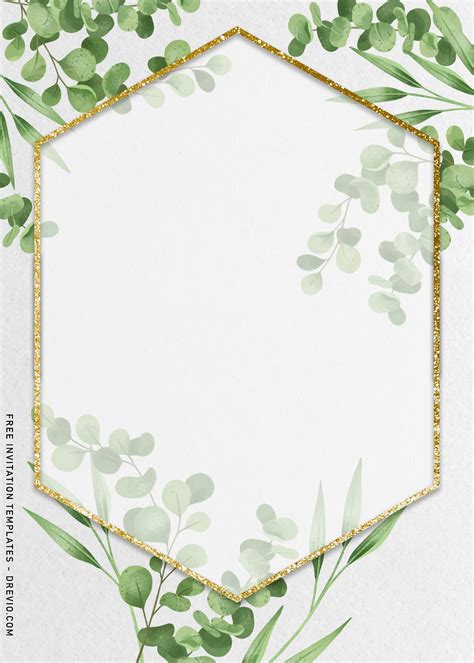 Greenery Event Invitation Templates Free