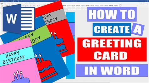 Greeting card template for Microsoft Word