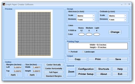 Using software to create a grid template