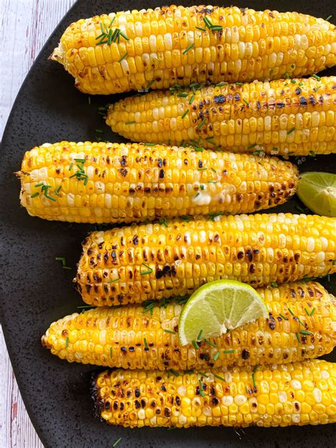 Grilled corn on the cob