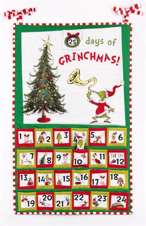 Grinch Advent Calendar Template Image