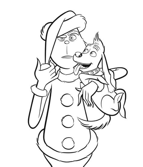 Grinch and Max Coloring Page