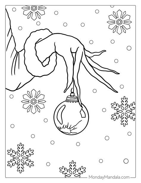 Grinch's Christmas Card Coloring Page