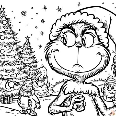 Grinch's Christmas Present Coloring Page