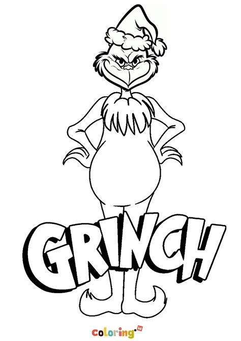 Grinch coloring page 4