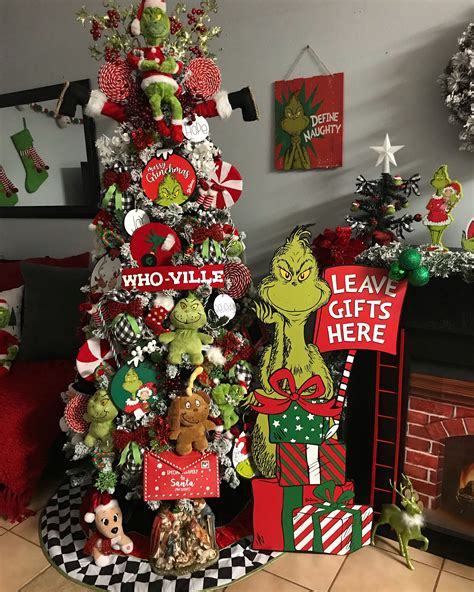 Whoville-inspired village decorations