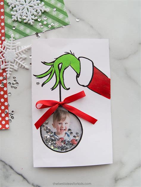 Grinch decorations and cards for kids