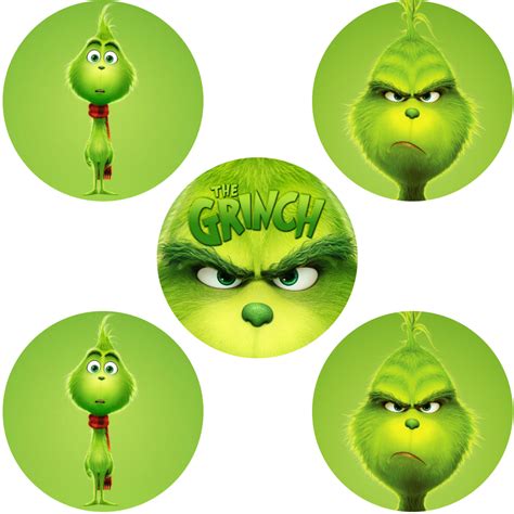 Grinch Edible Image Template