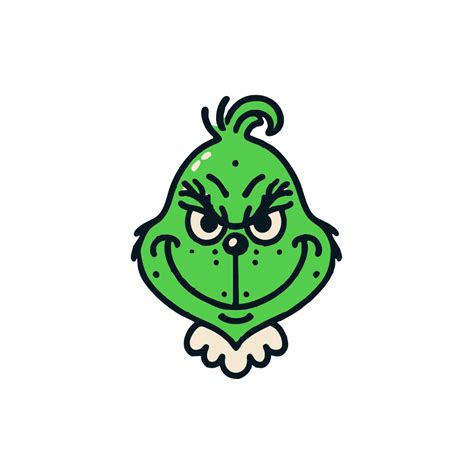 Grinch face clipart template 1