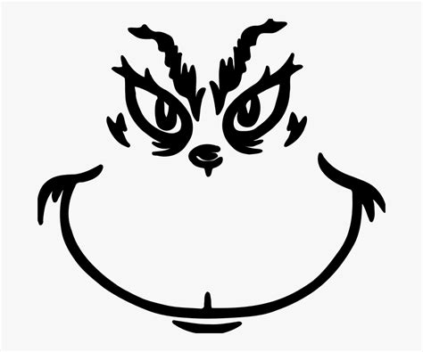 Grinch face clipart templates