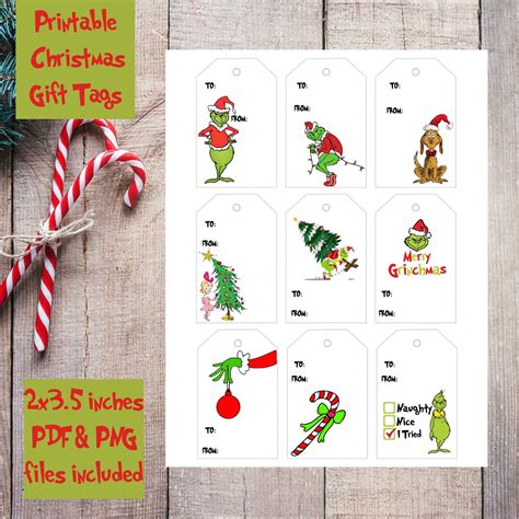 Grinch Gift Tag Design 7