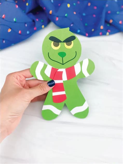 Grinch Gingerbread Man with Candy Eyes