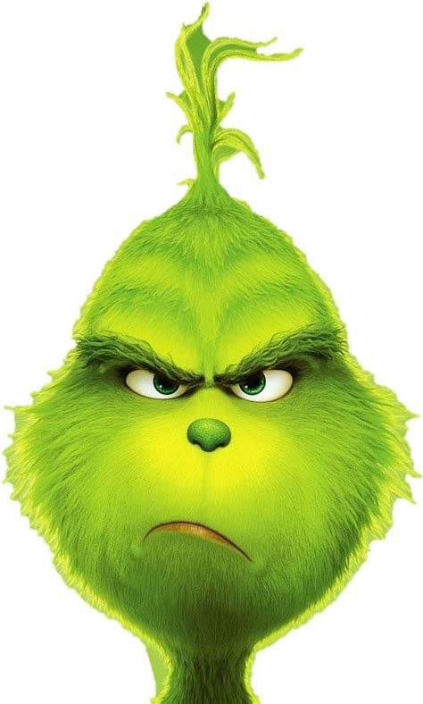 Grinch Grumpy Face Labels