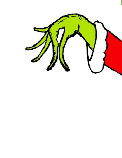 Grinch Hand Ornament Template Example 1