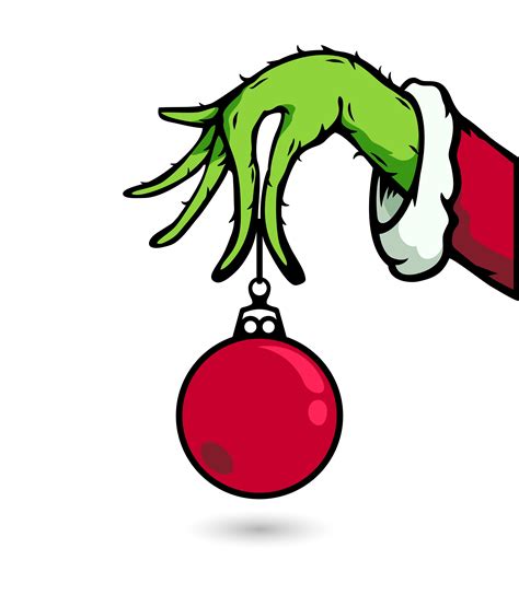 Grinch Hand Ornament Template Example 2