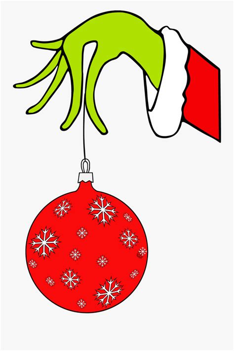 Grinch Hand Ornament Template Example 3