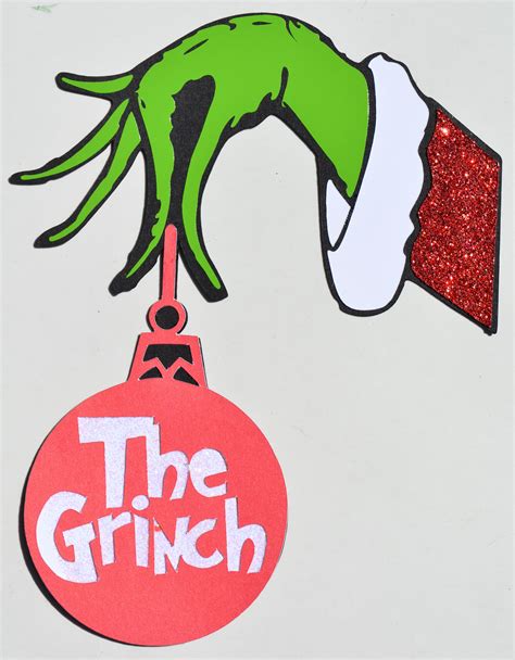 Grinch Hand Ornament Template Example 6