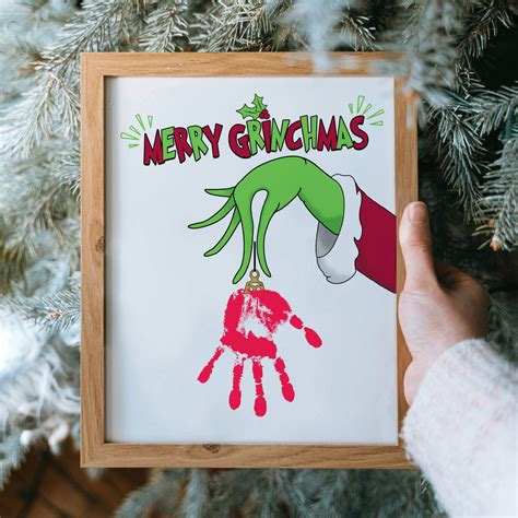 Grinch Handprint Art Template