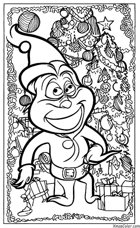 Grinch's Heart Grows Coloring Page