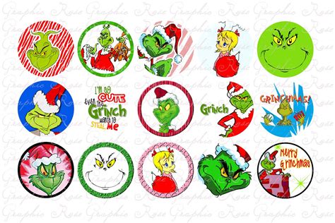 Grinch Printable Ornaments