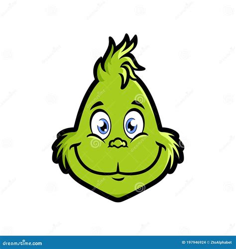 Grinch's Smiling Face Coloring Page