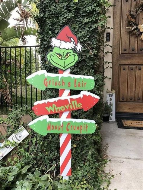 Grinch-themed yard decorations