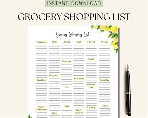 Sharing grocery list in Excel