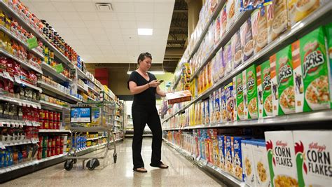 Grocery store shelves