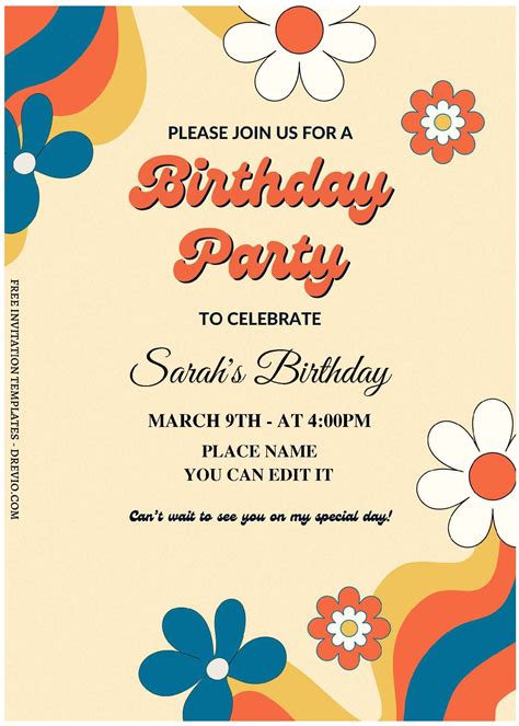 Groovy Invitation Template Design